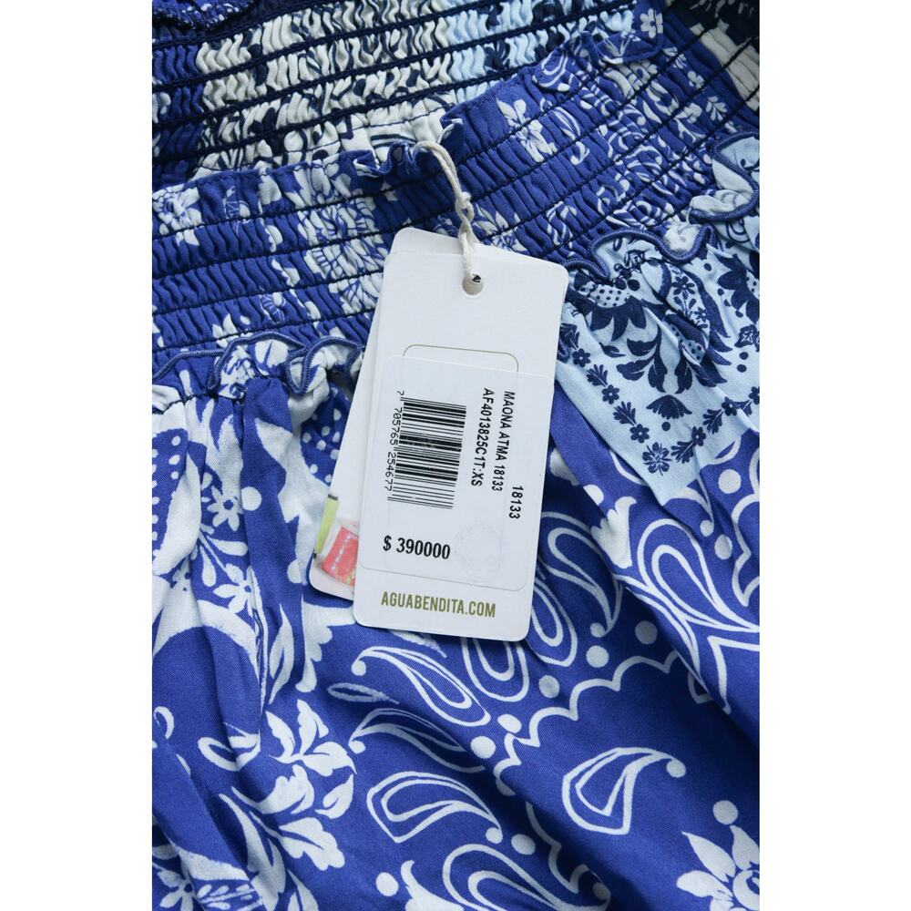 Agua Bendita Maona Atma Mini Dress Self Tie Paisley Size XS NWT - Picture 8 of 8